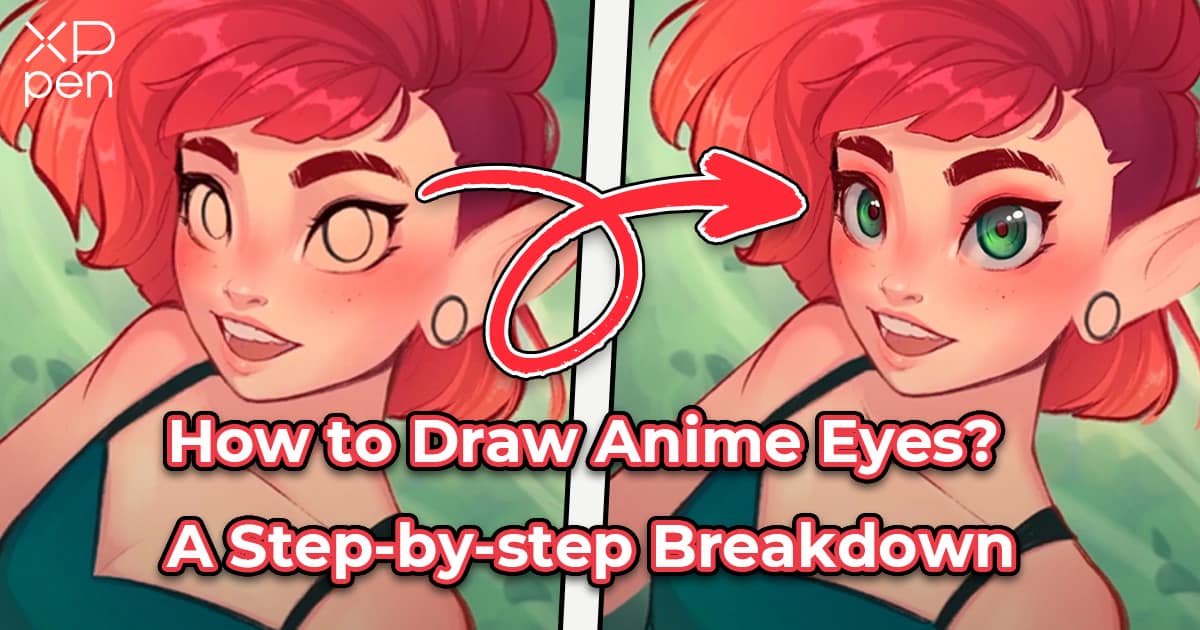 how to draw anime eyes step by step