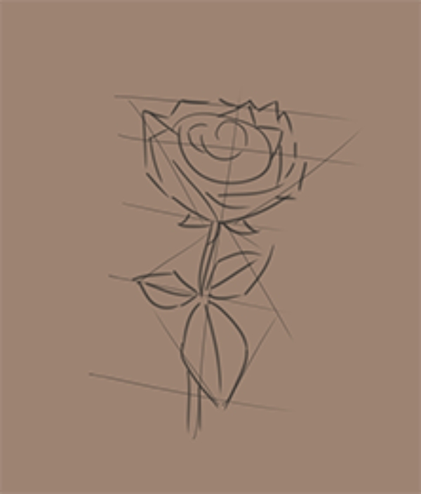 Download Beautiful Rose Drawing - Art Project Inspiration PNG Online -  Creative Fabrica