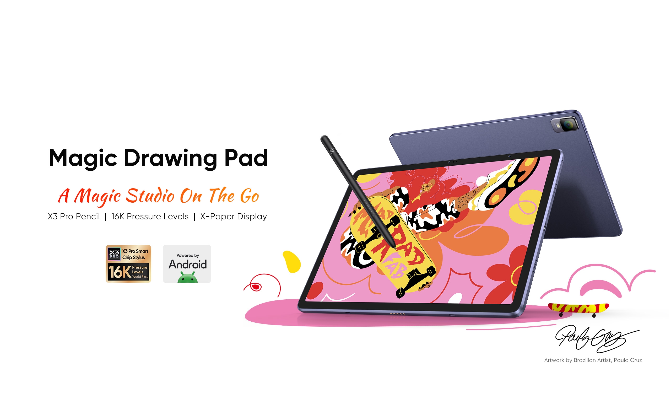XP PEN Deco L Wired, Wireless Graphics Tablet 11.6 in Digital Art Drawing  For Beginner, Animation Tablet Electronic Sketch Pad For Windows Mac  Android iOS Chrome Linux (Wired, Black) - Walmart.com