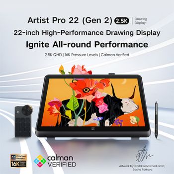 XPPen Unveils Artist Pro 22 (Gen 2) with 2.5 K High-Performance 22-inch Drawing Display