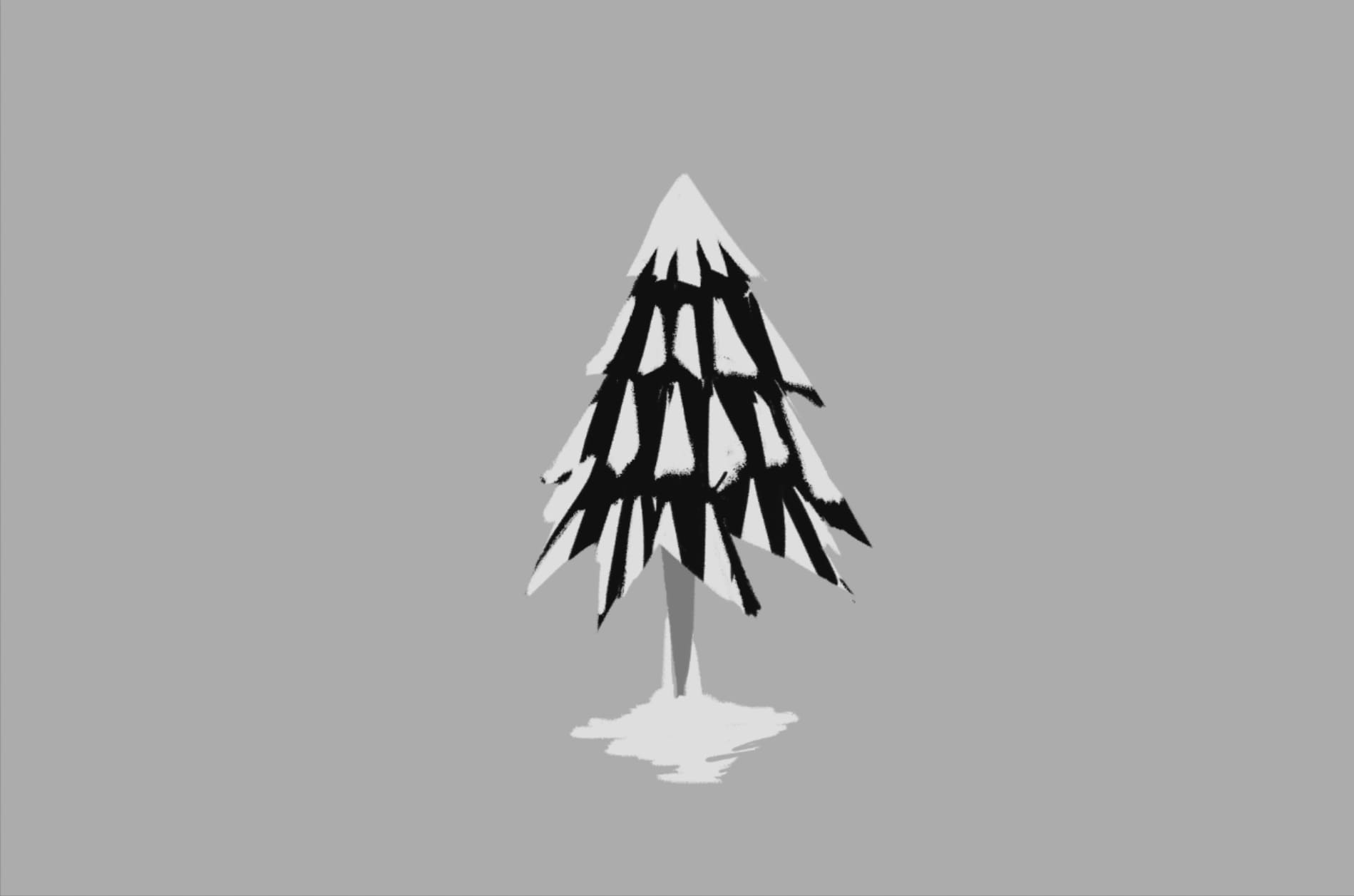 How to draw a christmas tree step by step