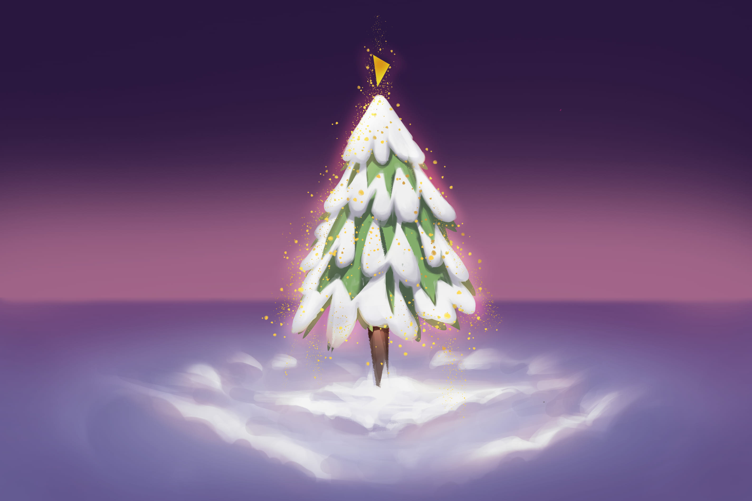 How to draw a christmas tree step by step