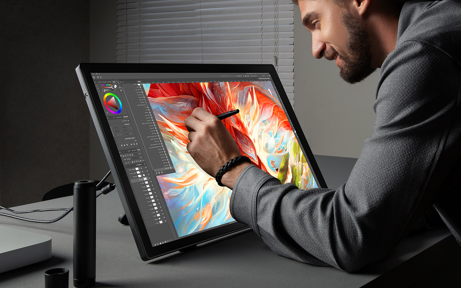 Tablette de dessin avec écran - XPPen Artist 24 FHD Full Lamination  Graphique, Rapport de contraste 3000:1, Moniteur de gamut SRGB 132% avec  support