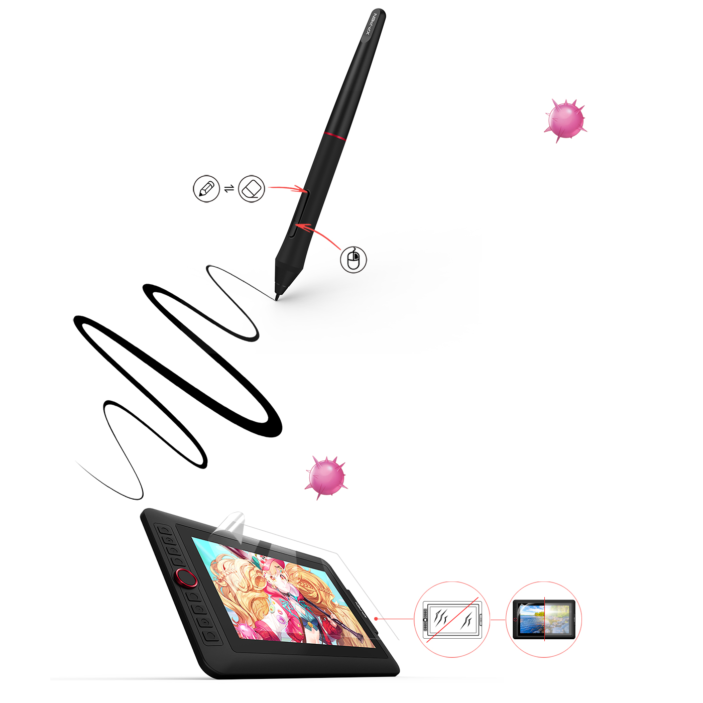 Artist 13.3 Pro affordable display graphic tablet