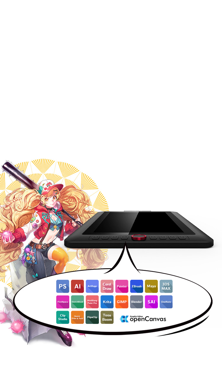 XP-Pen Artist 13.3 Pro Graphic Drawing Tablet with Screen 8192 Pen