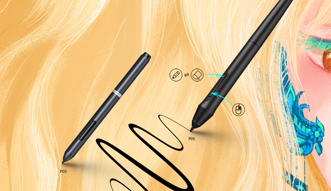 XP-Pen Deco 01 V2 digital drawing pad come With 8,192 levels of pressure sensitivity