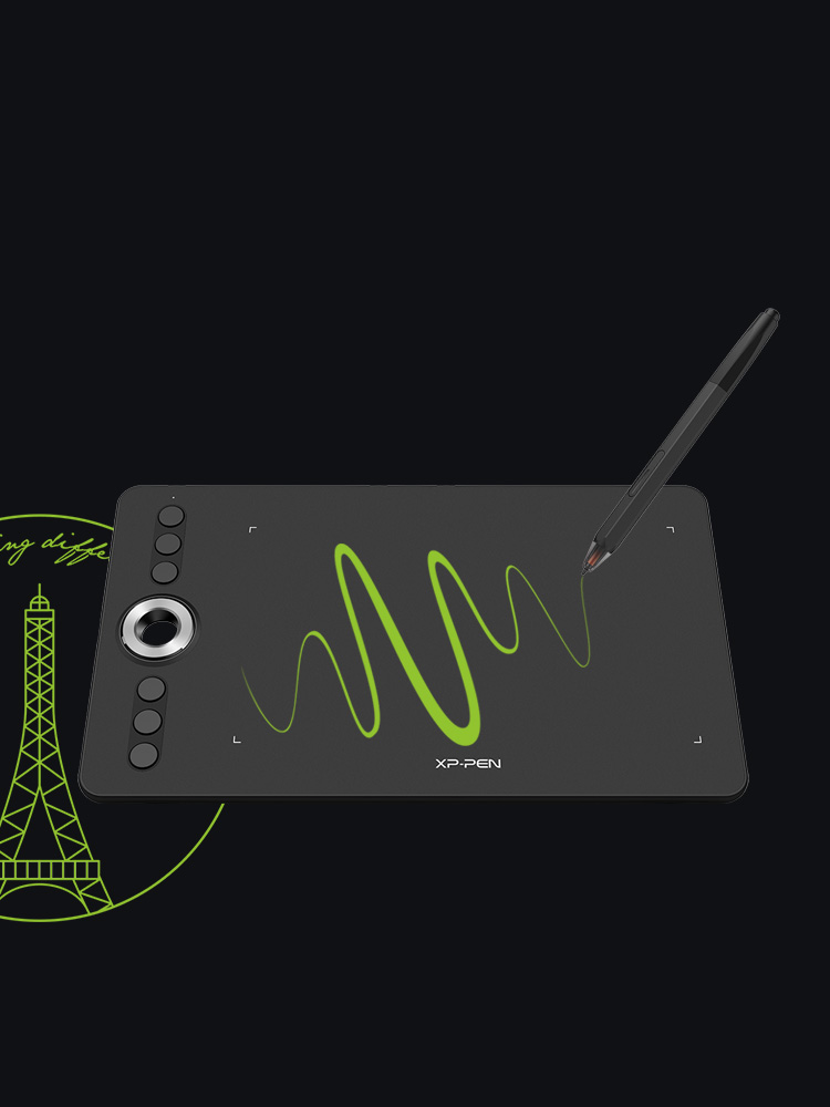 XP-Pen Deco 02 Tableta de dibujo digital con 8192 niveles de presión