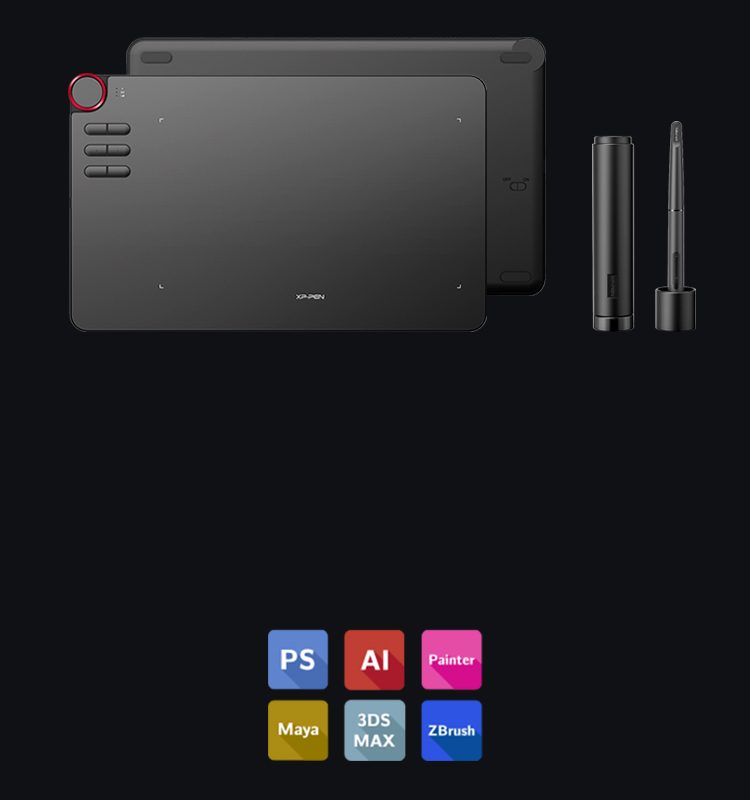 DECO-03_SML XP-PEN DECO-03 Wireless Drawing Tablet, Graphic Tablet