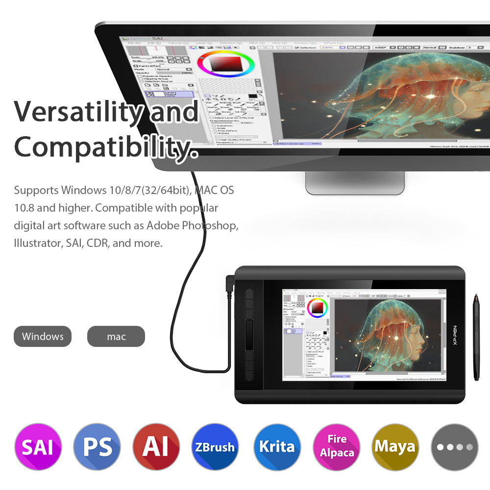 Xp-pen Artist12 Digital Graphics Drawin…